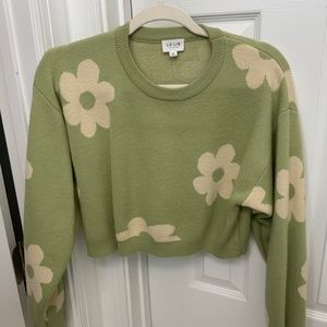 Green Flower Crewneck